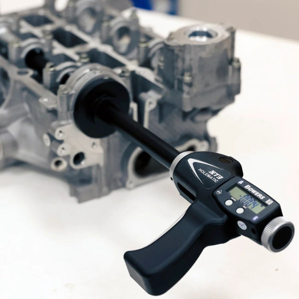 Fowler-Bowers XT Extension (Deep-Bore) being used on a bore gauge back angle