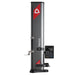 Trimos V6 laser trim level gauge with a digital display screen and metal guide arm, shown on a solid white background.