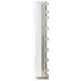 A tall, narrow white and silver vertical measuring device with printed size markings along the side, shown on a plain white background.