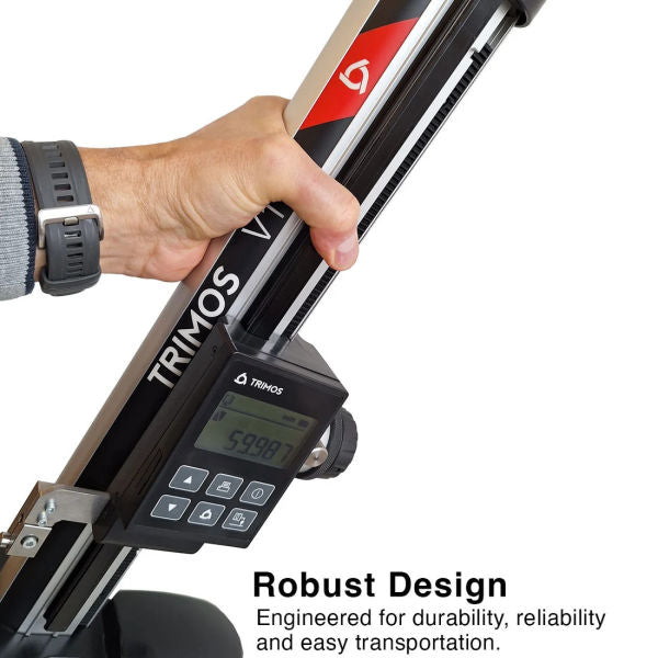 Fowler Trimos 24"/611mm V1+ Electronic Height Gage Granite Base on a white background
