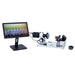INSIZE Horizontal Microscope with a display monitor on a white background