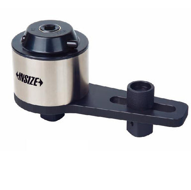A metal and plastic mounting bracket with a brushed silver cylindrical body and black plastic components, featuring the 'INSIZE' logo on the side, set against a plain white background.
