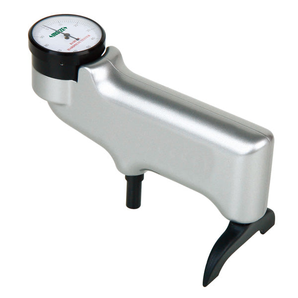 aluminum hardness tester with a dial on a white background