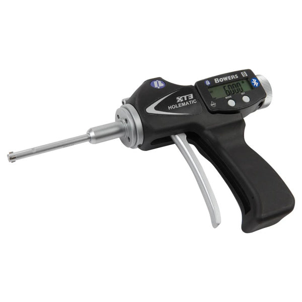 Fowler-Bowers XTH3 Bluetooth Holematic pistol grip bore gauge on a white background