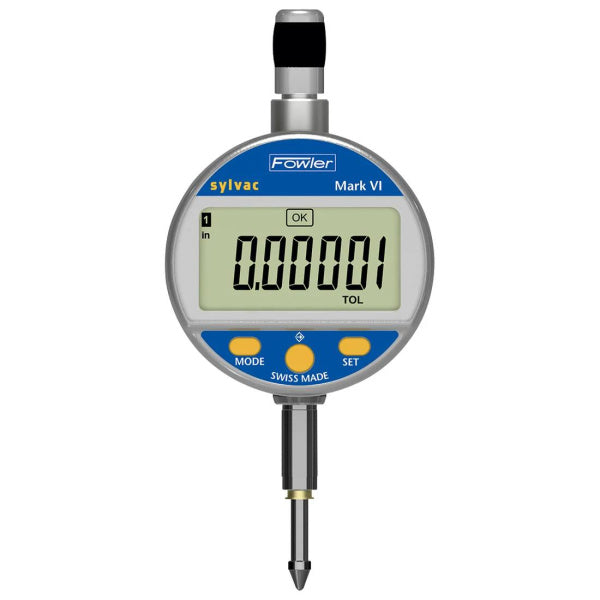 Fowler-Sylvac Mark VI Nano electronic indicator on a white background