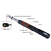 INSIZE digital torque wrench with LCD display and ratchet head, shown on a white background