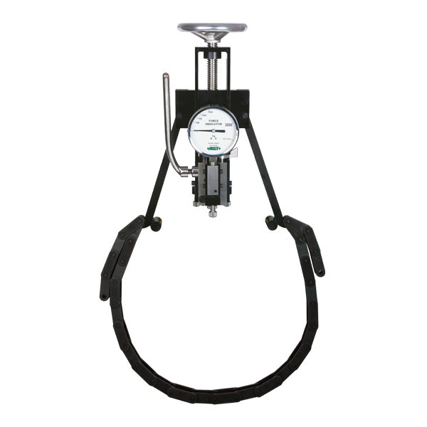 INSIZE ISHB-C161 chain-type hydraulic Brinell hardness tester on a white background