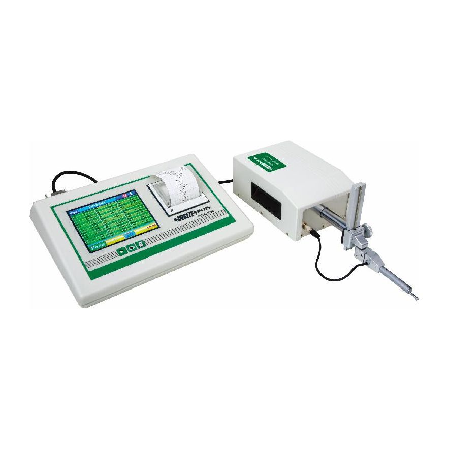 INSIZE benchtop surface roughness tester with touchscreen on a white background