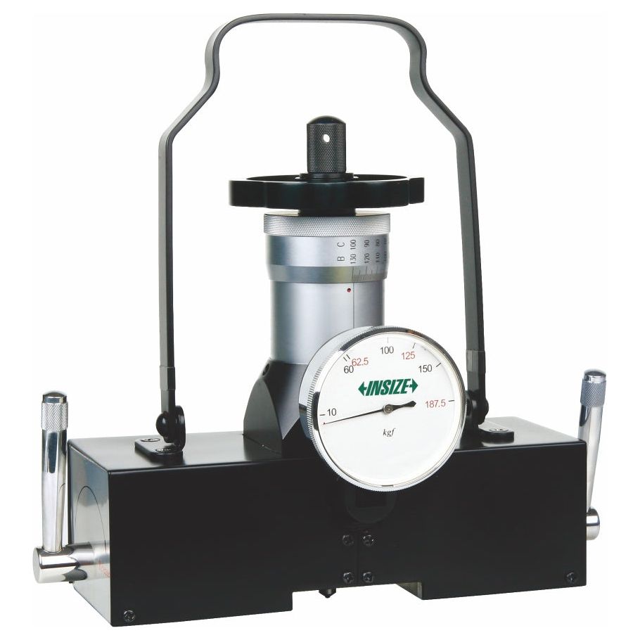 Insize mechanical device with gauge on a white background
