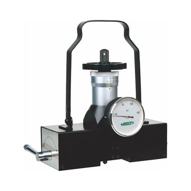 Mechanical device with a gauge on a white background