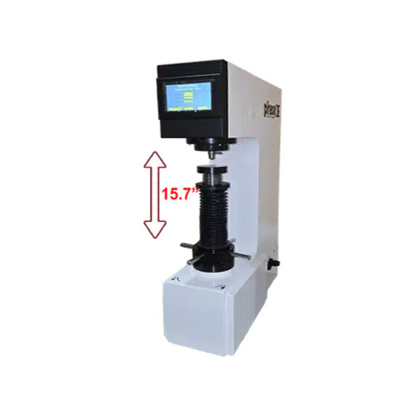 Phase II tall frame digital Brinell hardness tester on a white background